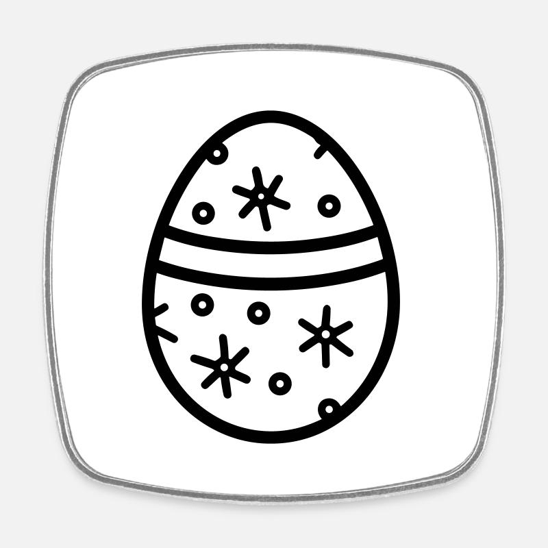 Oeuf de Pâques - Magnet carré - blanc