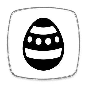 Egg - Square fridge magnet - white - Front