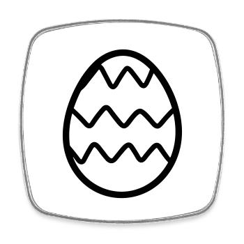 Egg - Square fridge magnet - white - Front