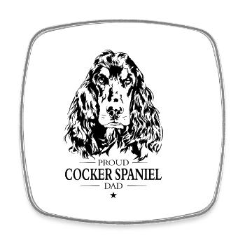 Cocker Spaniel Dad Hunde Hund Wilsigns - Viereckiger Kühlschrankmagnet - Weiß - Vorne