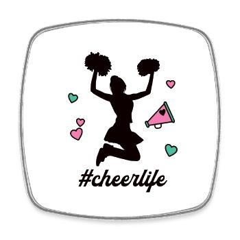 #Cheerlife Cheerleader Cheerleading Cheerleaderin - Viereckiger Kühlschrankmagnet - Weiß - Vorne