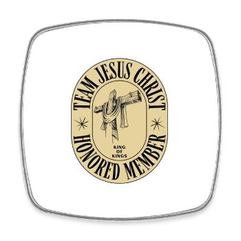 Team Jesus Christ - Viereckiger Kühlschrankmagnet - Weiß - Vorne