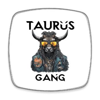 Taurus Gang Zodiac Sign - Square fridge magnet - white - Front