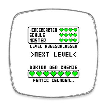 Doktortitel Doktor der Chemie bestanden - Viereckiger Kühlschrankmagnet - Weiß - Vorne