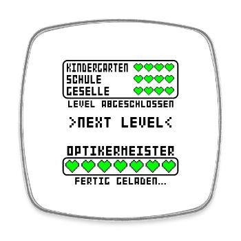 Optikermeister Optiker Meister Prüfung bestanden - Viereckiger Kühlschrankmagnet - Weiß - Vorne