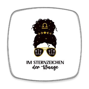 Sternzeichen Waage Geburtstag Tierkreiszeichen Geb - Viereckiger Kühlschrankmagnet - Weiß - Vorne