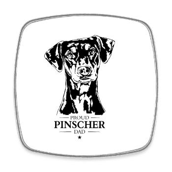 Pinscher Dad Hunde Hund Wilsigns - Viereckiger Kühlschrankmagnet - Weiß - Vorne