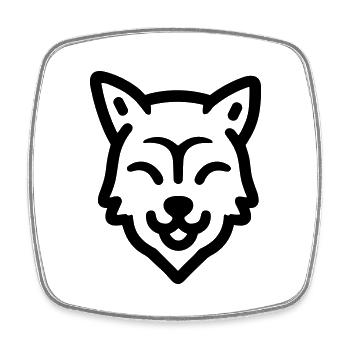 Dog - Square fridge magnet - white - Front