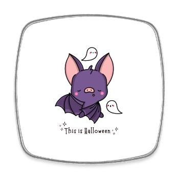 Süse Halloween Fledermaus - Viereckiger Kühlschrankmagnet - Weiß - Vorne