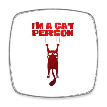 I'm a cat person - Square fridge magnet - white - Front
