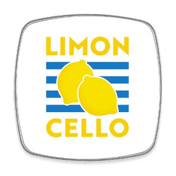 Limoncello Zitronen Tomato Girl Summer Italien - Viereckiger Kühlschrankmagnet - Weiß - Vorne