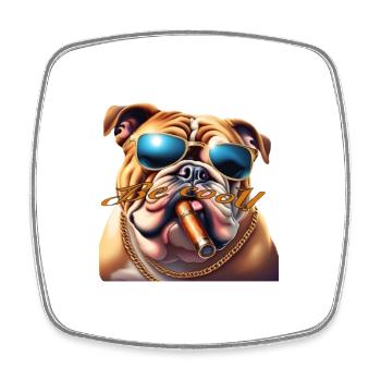be cool - Viereckiger Kühlschrankmagnet - Weiß - Vorne