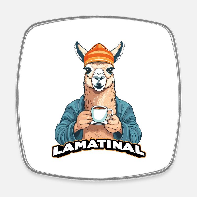 Lamatinal - Magnet carré - blanc