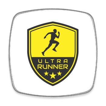 ULTRA RUNNER LOGO - Viereckiger Kühlschrankmagnet - Weiß - Vorne