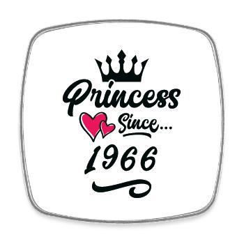 1966 Princess Birthday - Square fridge magnet - white - Front