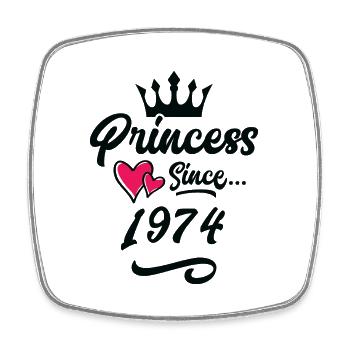 1974 Princess Birthday - Square fridge magnet - white - Front