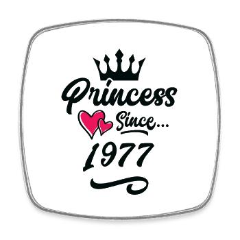 1977 Anniversaire de la princesse - Magnet carré - blanc - Devant