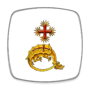 Order of the Dragon Vlad III - Square fridge magnet - white - Front