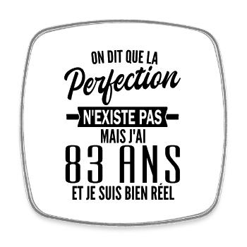 t-shirt 83 ans / anniversaire 83 ans / j'ai 83 ans - Magnet carré - blanc - Devant