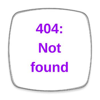 404: Not found - Square fridge magnet - white - Front