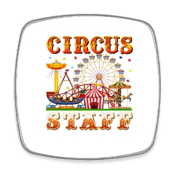 Circus - Square fridge magnet - white - Front