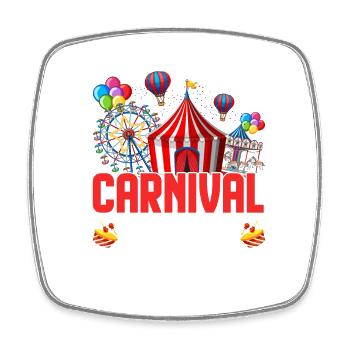 Carnival Circus - Square fridge magnet - white - Front