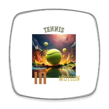 Le tennis en mouvement - Magnet carré - blanc - Devant