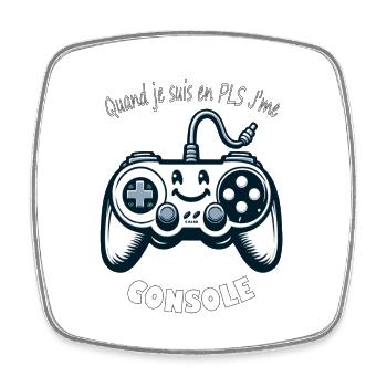 Console - Square fridge magnet - white - Front