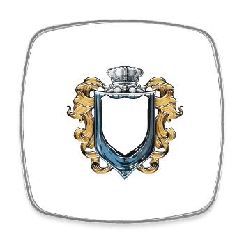 Wappen Symbol - Viereckiger Kühlschrankmagnet - Weiß - Vorne