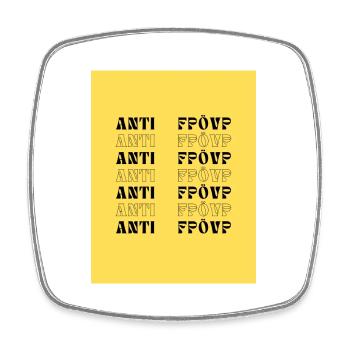 ANTI FPÖVP - Magnet carré - blanc - Devant