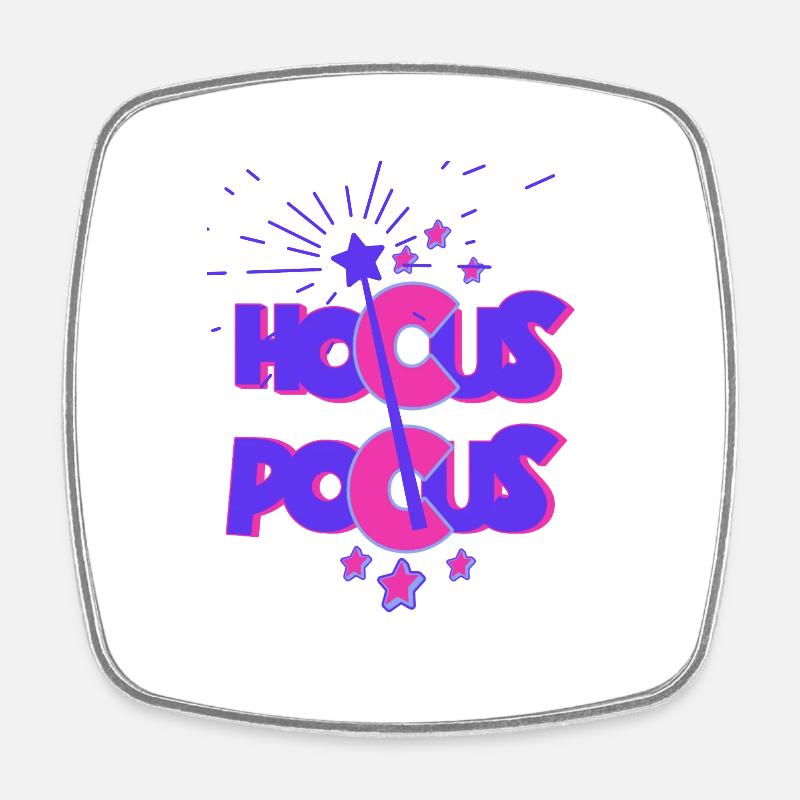 Hocus Pocus Fence World - Square fridge magnet - white