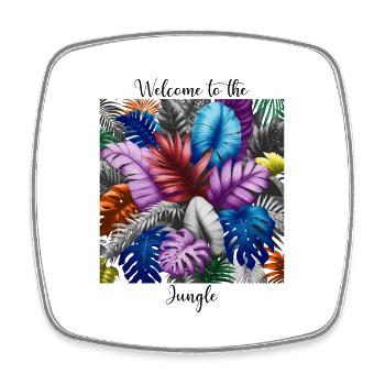 Tropical rainbow - Square fridge magnet - white - Front