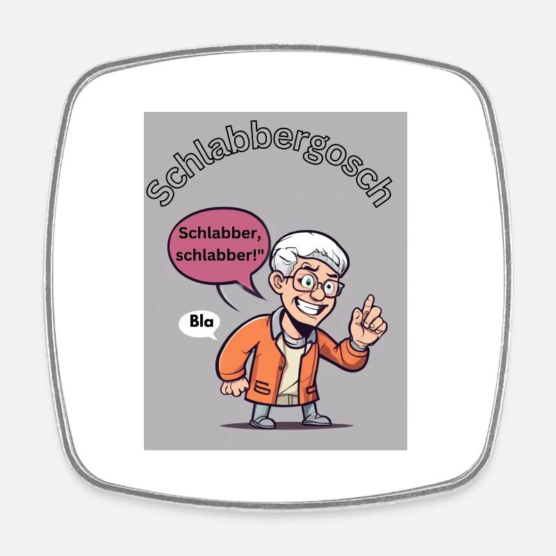 Schlabbergosch - Viereckiger Kühlschrankmagnet - Weiß