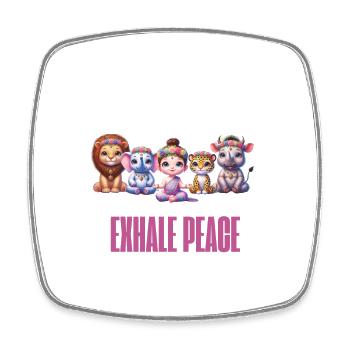 Escouade de méditation - Magnet carré - blanc - Devant