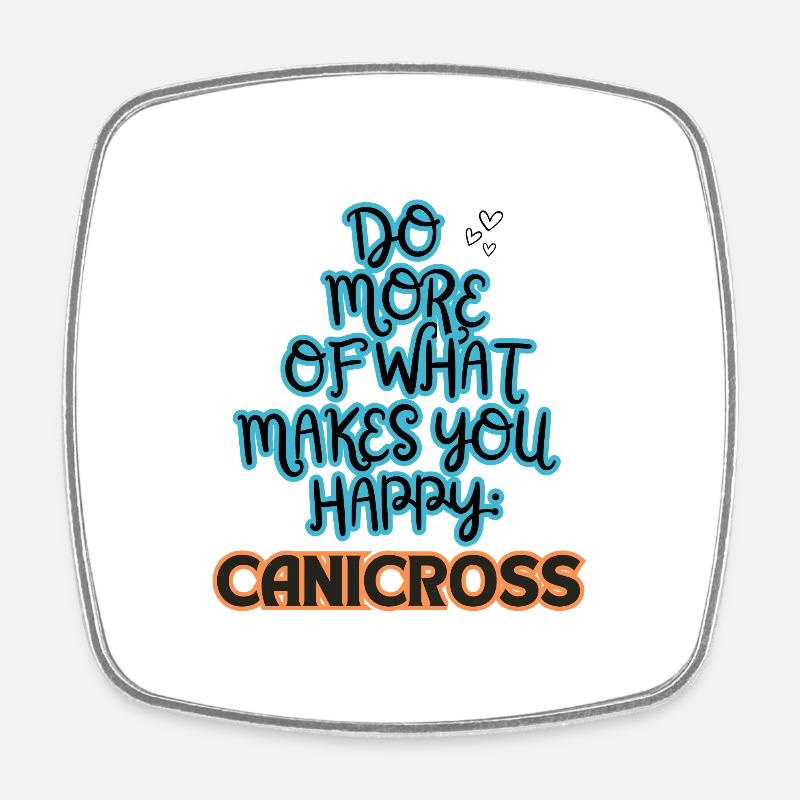 Canicross Faites plus de ce qui vous rend bleu/orange - Magnet carré - blanc