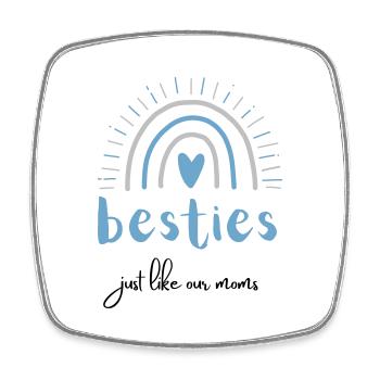 besties just like our moms | best friends - Viereckiger Kühlschrankmagnet - Weiß - Vorne