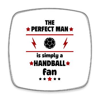 Der perfekte Mann ist einfach ein Handball-Fan - Viereckiger Kühlschrankmagnet - Weiß - Vorne