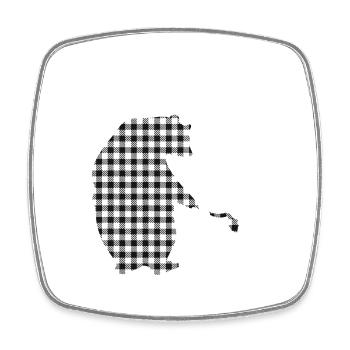 Nonni Bear - Square fridge magnet - white - Front