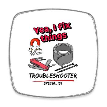 yes, I fix things - Square fridge magnet - white - Front