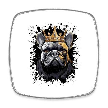 Chien Chien Animal - Magnet carré - blanc - Devant