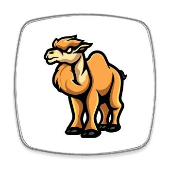 Camel Comic - Square fridge magnet - white - Front