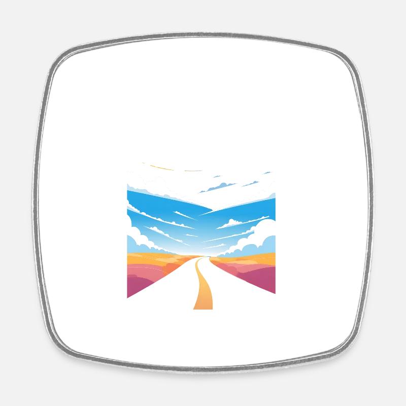 ROAD TRIP DESIGN - Square fridge magnet - white