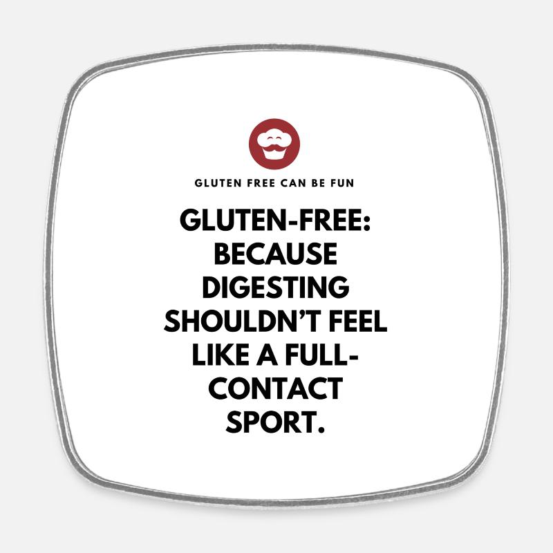 Full-Contact-Free - Square fridge magnet - white