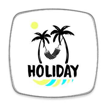 palms relax holiday - Viereckiger Kühlschrankmagnet - Weiß - Vorne