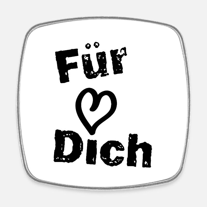 For you - Square fridge magnet - white