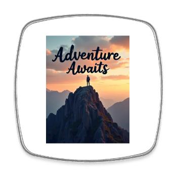 L’aventure vous attend - Magnet carré - blanc - Devant