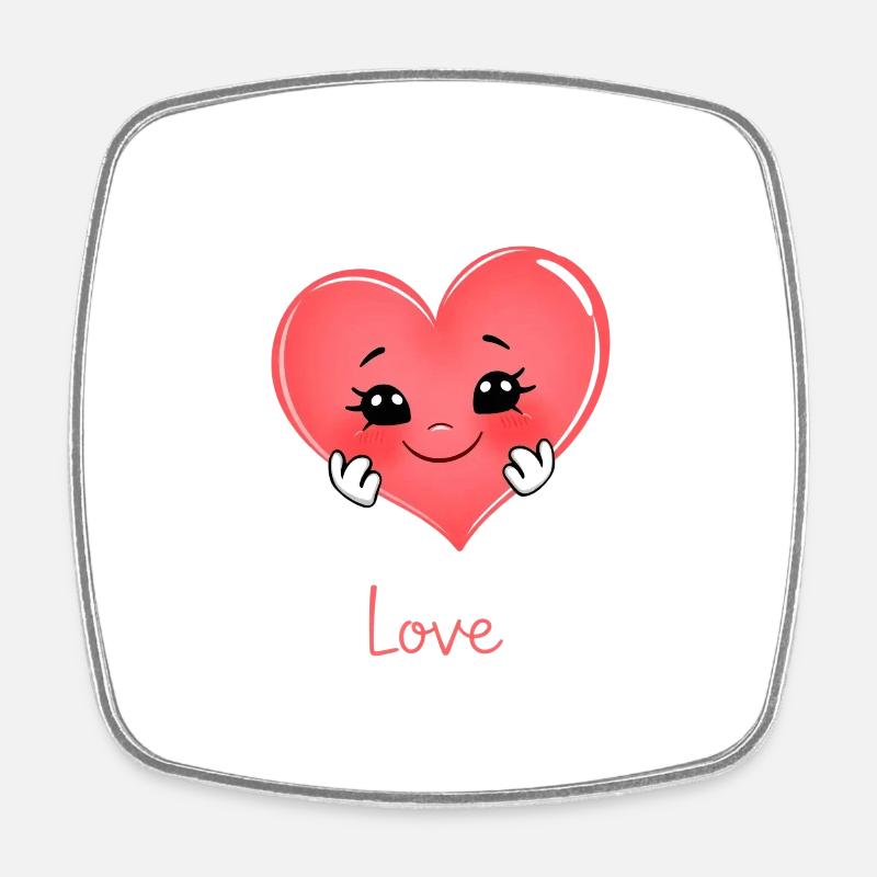 Sweet Heart Design - Square fridge magnet - white