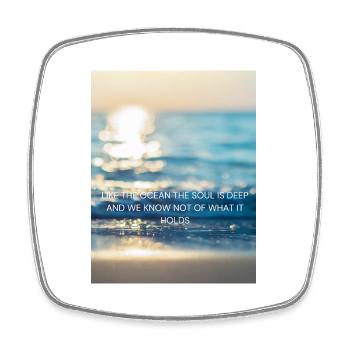 LIKE THE OCEAN THE SOUL IS DEEP AND WE KNOW NOT - Viereckiger Kühlschrankmagnet - Weiß - Vorne