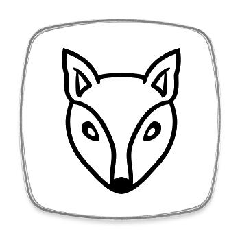 Fox, Red Fox, Wild, Animal, Smart, Forest, Face, Head - Square fridge magnet - white - Front