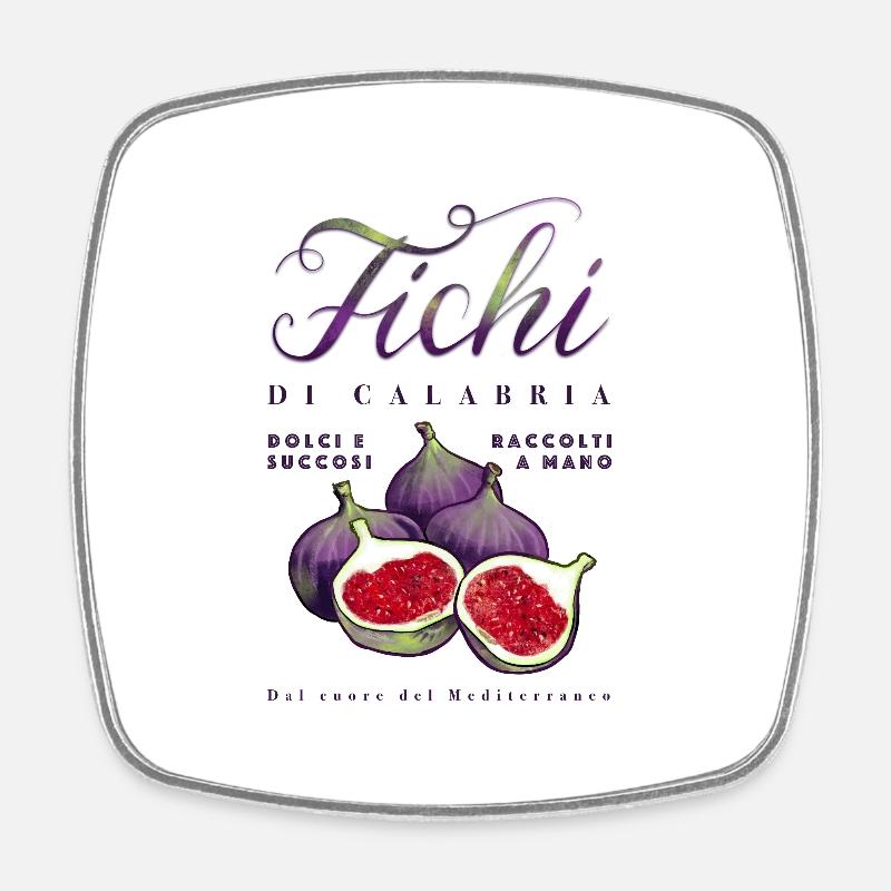 Figues de Calabre - Magnet carré - blanc